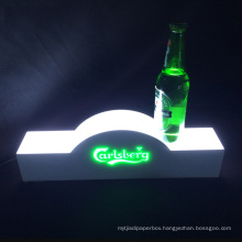 Custom Acrylic Back Bar Bottle stand display Glorifier/LED Wine Bottle holder Light Base